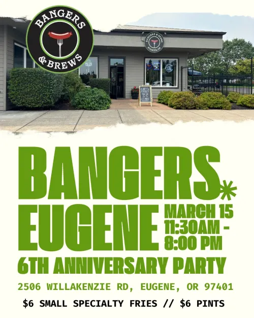 Advertisement for Bangers 6th Anniversary Party